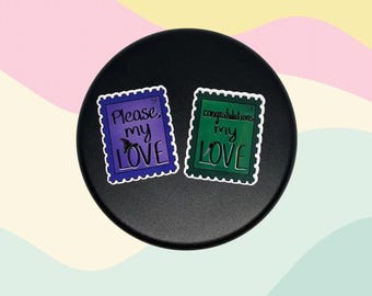 WLW Sticker Set, Witchy Stamp Style, Waterproof Vinyl