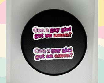 Pegatina holográfica del Orgullo Gay - Cita divertida LGBTQ+ para amigas lesbianas y lésbicas - Vinilo