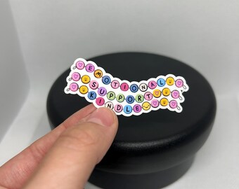 Emotional Support Kindle Sticker: BookTok Friendship Bracelet Vinyl Decal