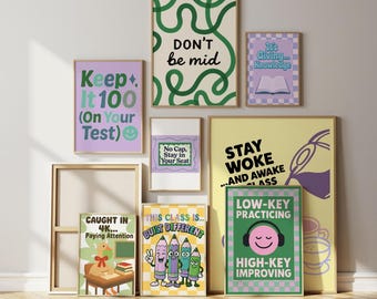 Funny Gen Z Classroom Posters: Trendy Teacher Decor (PDF Download)