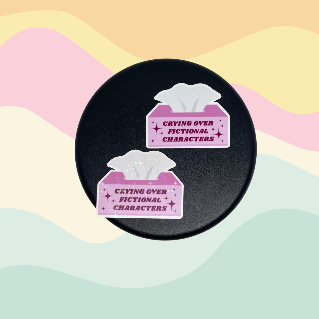 Crying Over Fictional Characters Sticker: Waterproof Vinyl Decal - Etsy