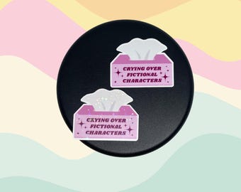 Crying Over Fictional Characters Sticker: Waterproof Vinyl Decal