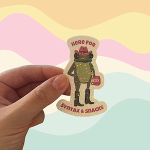 Funny Frog Cowboy SLP Sticker: Speech Therapy Waterproof Vinyl Decal for Language Pathologists