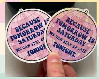 SLP Disco Ball Sticker: Speech Therapist Humor Gift