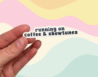 Calcomanía de musical de Broadway: vinilo con música de espectáculos y café