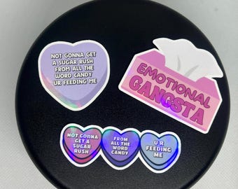 Sensibler Gangsta Sticker: Word Candy Vinyl Aufkleber - Realität TV inspiriert