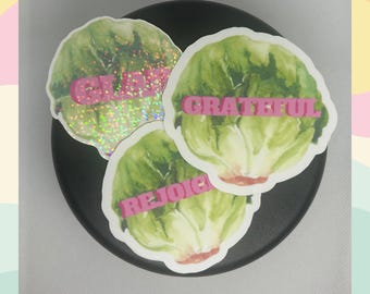 Wicked Broadway Stickers: Lettuce Pun Vinyl Decals