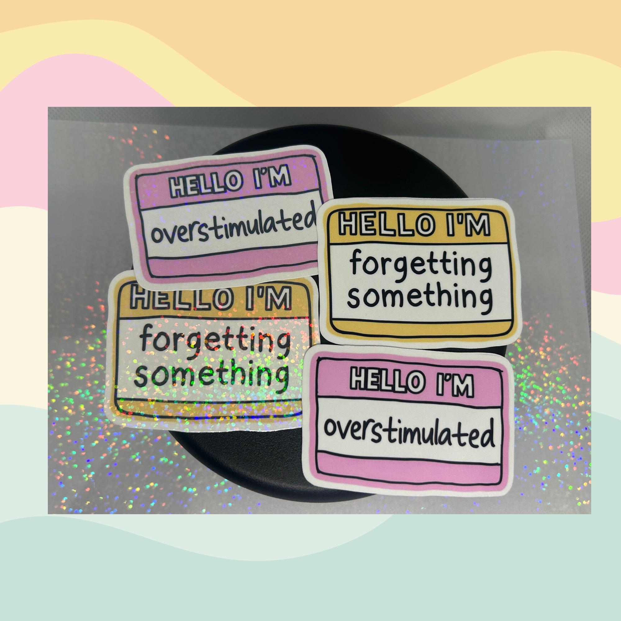 Neurodivergent Name Tag Sticker - ADHD Sticker - Etsy