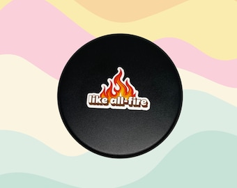 Dystopische Flamme Vinyl Sticker - Bücherwurm Zitat Aufkleber