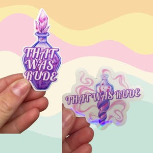 That Was Rude Death Becomes Her Inspired Broadway Musical Sticker | Hit Me | That Was Rude | Theatre Sticker | Matte or Holographic Finish