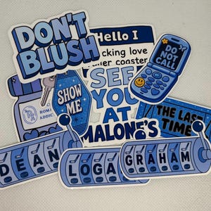 Hockey Romance Reader Stickers | Blue Vinyl Bundle (Waterproof)