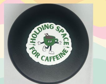 Pegatina de taza de café de bruja: divertida calcomanía para portátil para amantes de la cafeína