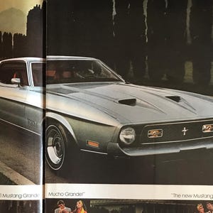 1970’s Ford Mustang Original Vintage Life Magazine Advertisement