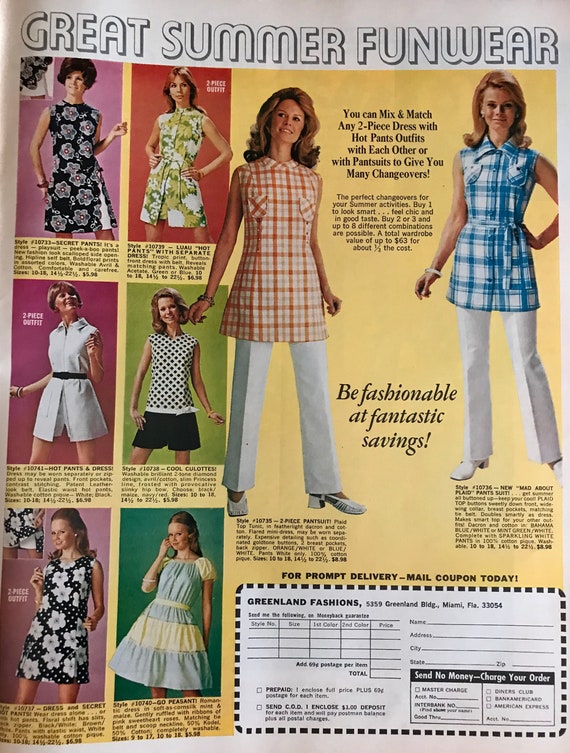 1970's Greenland Fashions (summer Funwear) Original Vintage Life