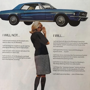 1960’s Ford Mustang Original Vintage Life Magazine Advertisement