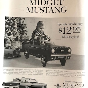 1960’s Ford Mustang Original Vintage Life Magazine Advertisement