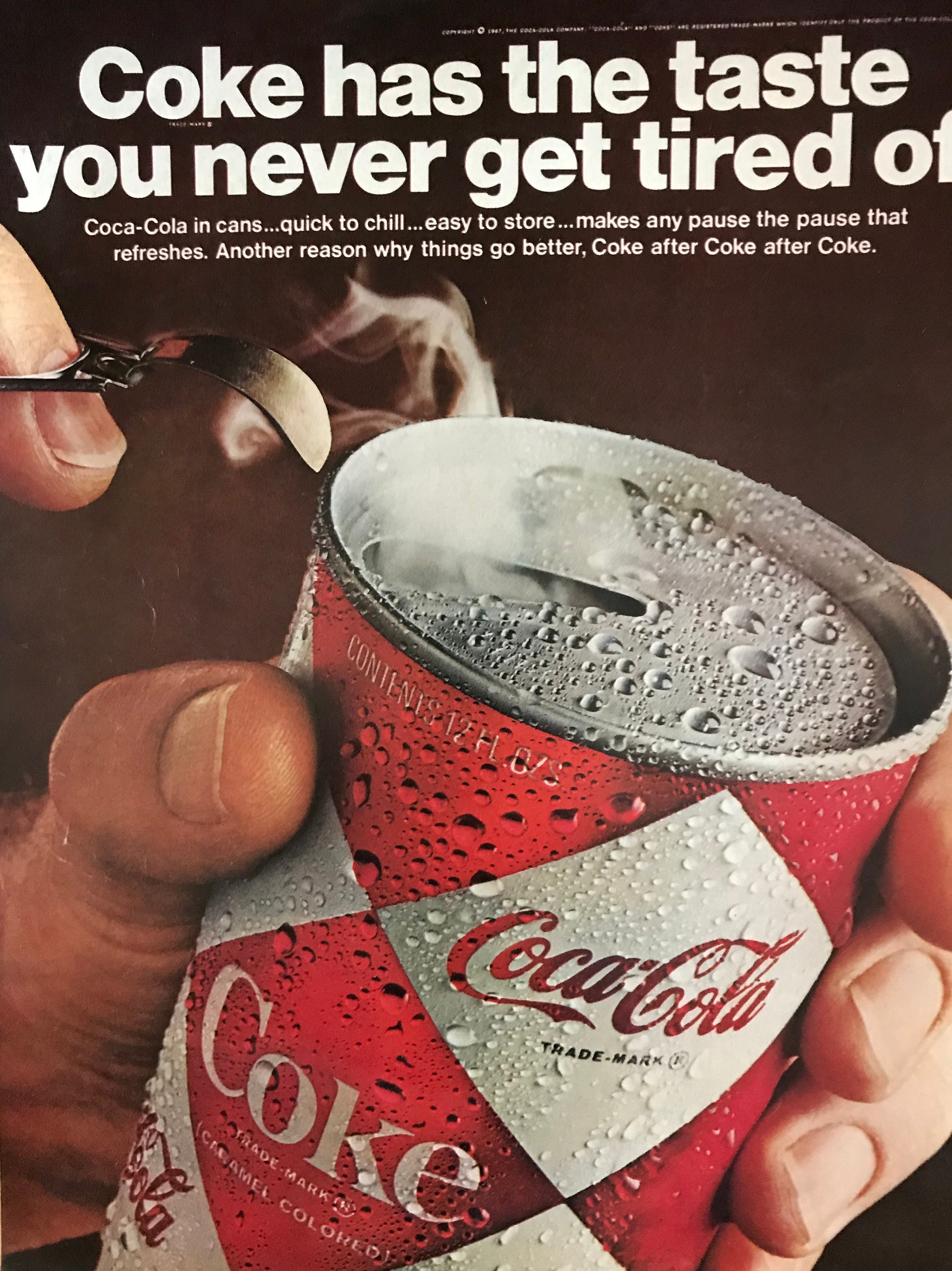 1960年代 コカ・コーラ アメリカ 広告 ヴィンテージ 雑誌 ポスター 