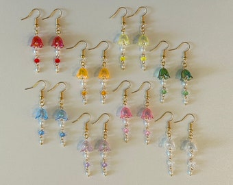 Lelietje-van-dalen kralen oorbellen handgemaakte kralen sieraden Fairy Core sieraden