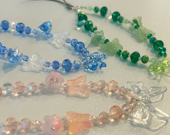 Natural Crystal Gemstone Phone Charm Cell Phone Lanyard Wrist