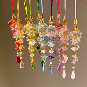 Glass Jellyfish Phone Charm: Beaded Kawaii Sea Life Accessory