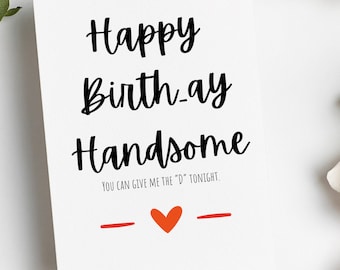 Birthday Card for Husband | Husband Birthday Card | Raunchy Birthday Card | Birthday Card for Boyfriend | Boyfriend Birthday Card