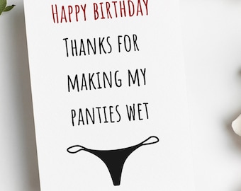 Birthday Card for Husband | Husband Birthday Card | Raunchy Birthday Card | Birthday Card for Boyfriend | Boyfriend Birthday Card