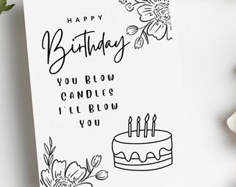 Dirty Birthday Card for Him| Raunchy Birthday Card for Husband| Boyfriend Birthday Card| Witty Birthday Card| Raunchy Birthday Gifts