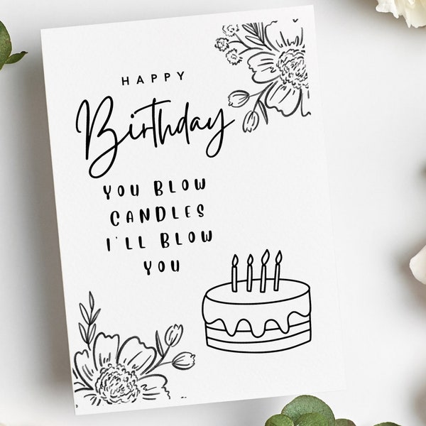 Dirty Birthday Card for Him| Raunchy Birthday Card for Husband| Boyfriend Birthday Card| Witty Birthday Card| Raunchy Birthday Gifts