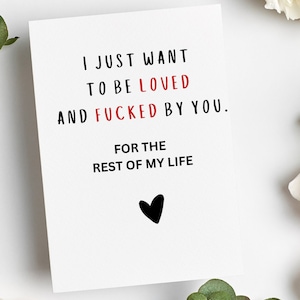 Carte de Saint-Valentin pour mari | Carte d'anniversaire de mari | Carte d'anniversaire torride | carte pour petit ami | Carte petit ami