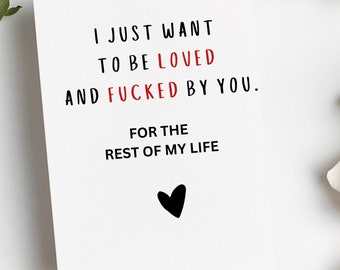 Carte de Saint-Valentin pour mari | Carte d&#39;anniversaire de mari | Carte d&#39;anniversaire torride | carte pour petit ami | Carte petit ami
