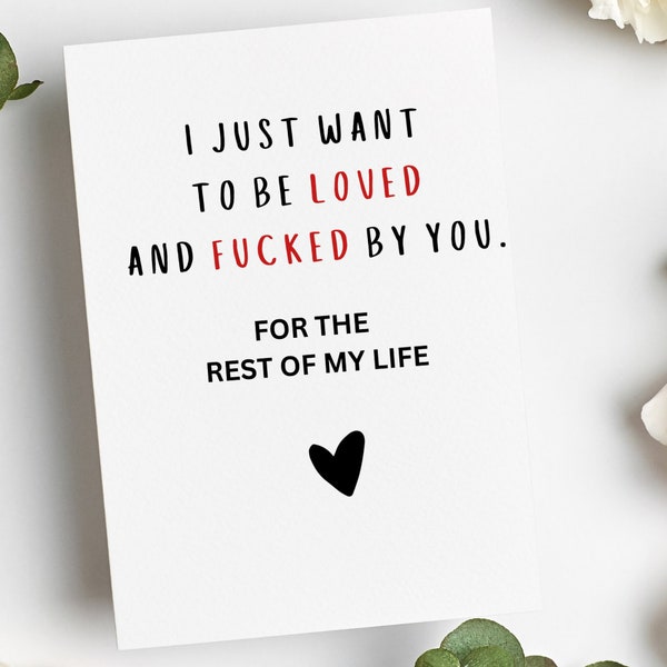 Valentine's Day Card for Husband | Husband Anniversary Card | Raunchy Anniversary Card | Card for Boyfriend | Boyfriend Card