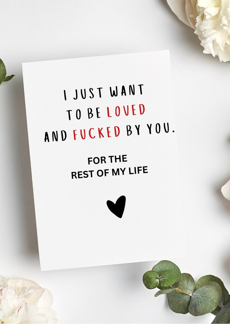 Valentine's Day Card for Husband | Husband Anniversary Card | Raunchy Anniversary Card | Card for Boyfriend | Boyfriend Card image 1