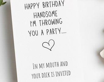 Birthday Card for Husband | Husband Birthday Card | Raunchy Birthday Card | Birthday Card for Boyfriend | Boyfriend Birthday Card
