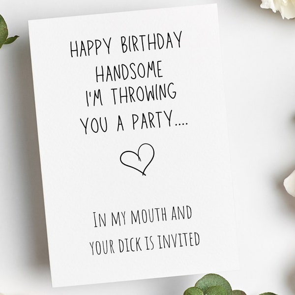 Birthday Card for Husband | Husband Birthday Card | Raunchy Birthday Card | Birthday Card for Boyfriend | Boyfriend Birthday Card