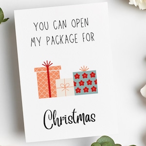 Cartão de Natal para esposa | Cartão de Natal da esposa | Cartão de Natal atrevido | Cartão de Natal para namorada | Namorada de cartão de Natal