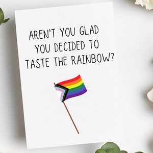 Tarjeta de orgullo feliz / Tarjeta de amor cotidiano / Tarjeta de aniversario romántica / Tarjeta de aniversario divertida para pareja / El amor es amor