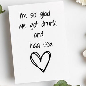 Tarjeta de aniversario sucia / Tarjeta de aniversario obscena / Tarjeta de aniversario para marido / Tarjeta de aniversario sucia para tarjeta de novio / Tarjeta para él