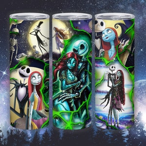 Jack Sally 20 oz Tumbler Nightmare Halloween Spooky
