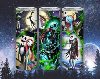 Jack Sally 20 oz Tumbler Nightmare Halloween Spooky