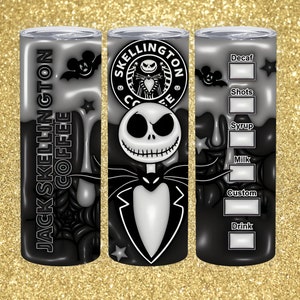 Jack Skellington Coffee 20 Oz Tumbler Nightmare Christmas
