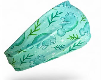 Manatee Diving Headband: Non-slip + Fade Resistant + Sun Protection + Stretchy + Quick Dry