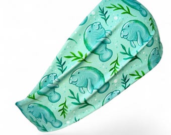 Manatee Diving Headband: Non-slip + Fade Resistant + Sun Protection + Stretchy + Quick Dry