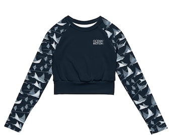 Eagle Ray Recycled long-sleeve crop top