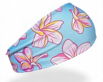 Plumeria Scuba Diving Headband |  Non-slip + Fade Resistant + Sun Protection + Stretchy + Quick Dry