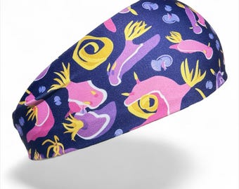 Nudibranch Diving Headband:  Non-slip + Fade Resistant + Sun Protection + Stretchy + Quick Dry