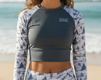 Women's Eagle Ray Rashguard | Recycled Long-Sleeve Crop Top