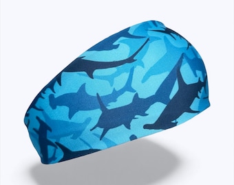 Hammerhead Shark Diving Headband |  Non-slip + Fade Resistant + Sun Protection + Stretchy + Quick Dry