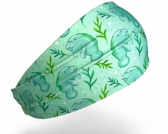 Manatee Diving Headband: Non-slip + Fade Resistant + Sun Protection + Stretchy + Quick Dry