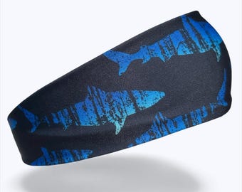 Tiger Shark SCUBA Diving Headband | Non-slip + Fade Resistant + Sun Protection + Stretchy + Quick Dry | Hairband for Snorkeling + Swimming