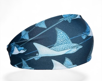 Eagle Ray SCUBA Diver Headband Night Dive | Non-slip, Fade Resistant, UV Protection, Quick Dry | Watersports, Snorkeling, Swimming, Diving